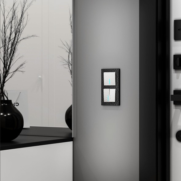 Выключатель одноклавишный проходной с подсветкой (Hammer белый) Werkel W1212101