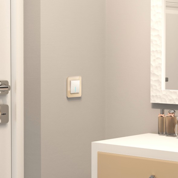 Выключатель одноклавишный проходной с подсветкой (Hammer белый) Werkel W1212101