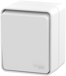 ATN540115 Atlasdesign PROFI IP54 О/У 1-клавишный кнопочный ВЫКЛЮЧАТЕЛЬ 10 АХ, БЕЛЫЙ Schneider Electric