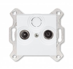 Розетка TV-R ABB Levit белый оконечная 2CHH083503A6003 5011H-A03503 03W