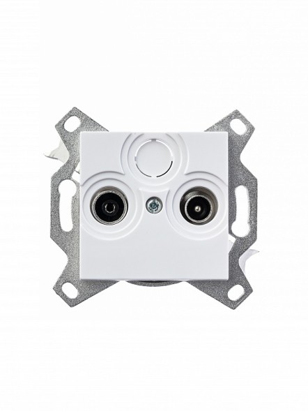 Розетка TV-R ABB Levit белый оконечная 2CHH083503A6003 5011H-A03503 03W