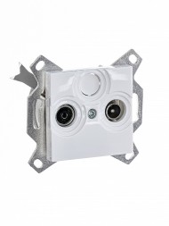 Розетка TV-R ABB Levit белый оконечная 2CHH083503A6003 5011H-A03503 03W