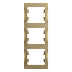Рамка Schneider Electric Glossa Титан 3 поста вертикальная GSL000407