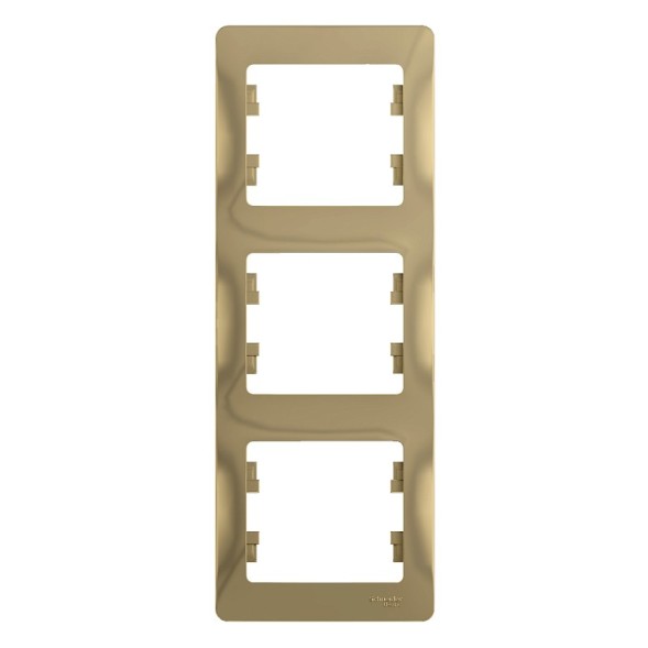 Рамка Schneider Electric Glossa Титан 3 поста вертикальная GSL000407
