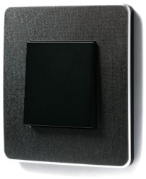 Рамка Schneider Electric Unica Studio Metal Хром / Антрацит 1 пост NU280256