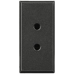 Мини разъем двухполюсный Bticino Axolute Антрацит для вспомогательных цепей, 3 мм, 16 А, 24 В HS4291