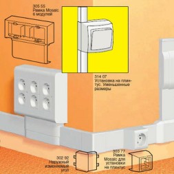 Рамка Legrand Mosaic белая с профилем 20 мм 6 модулей для кабель-канала DLPlus 031614