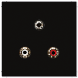 Плата Jung SL серия черный гнезд Cinch Audio, jack 3.5 мм MALS1011SW