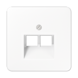 Накладка Jung CD серия Белый 2-ой наклонной ТЛФ/комп розетки CD569-2UAWW