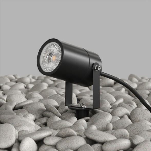 DK9800-BK Грунтовый светильник MOSS, IP65, GU10 LED, до 15 Вт, черный, алюминий