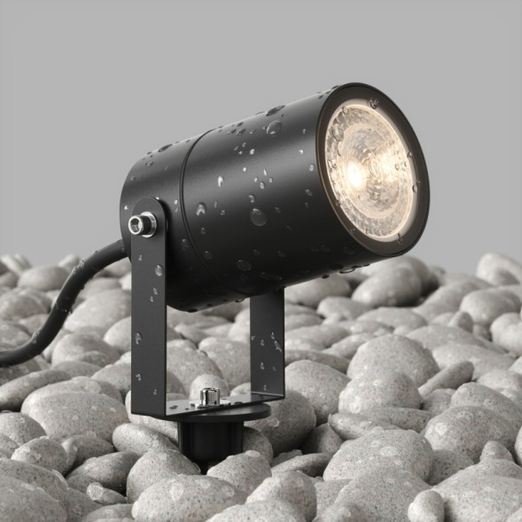 DK9800-BK Грунтовый светильник MOSS, IP65, GU10 LED, до 15 Вт, черный, алюминий