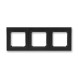 Рамка ABB Levit Антрацит / Дымчатый чёрный 3 поста 2CHH015030A6063 3901H-A05030 63W