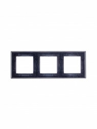 Рамка ABB Levit Антрацит / Дымчатый чёрный 3 поста 2CHH015030A6063 3901H-A05030 63W