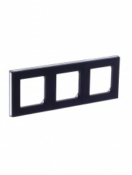 Рамка ABB Levit Антрацит / Дымчатый чёрный 3 поста 2CHH015030A6063 3901H-A05030 63W