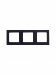 Рамка ABB Levit Антрацит / Дымчатый чёрный 3 поста 2CHH015030A6063 3901H-A05030 63W