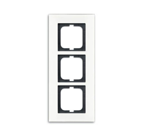 Рамка ABB Carat Белое стекло 3 поста 2CKA001754A4444 1723-811