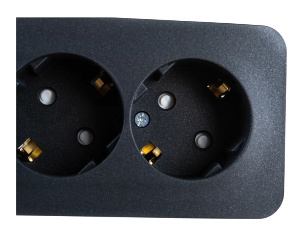 4-ая розетка Schneider Electric открытой установки, с заземлением, со шторками Антрацит Blanca BLNRA011416