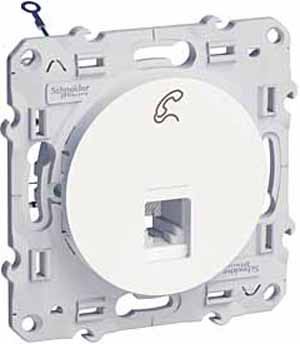 Розетка RJ12 Schneider Electric Odace белый 6 контакт S52R497
