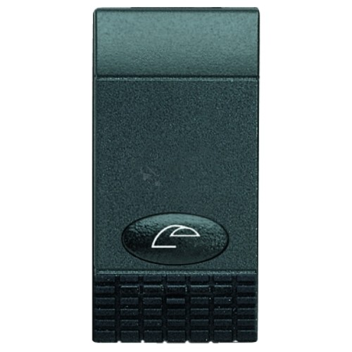 Клавиша Bticino Living Light Антрацит с подсвечиваемым символом &quot;Лампа настольная&quot; для выключателей/девиаторов/промежуточных переключателей 1 модуль L4925C