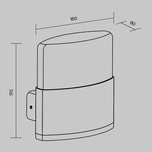 Уличный настенный светильник Outdoor O442WL-L12GF3K1
