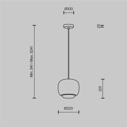Подвесной светильник Maytoni MOD466PL-L12B3K