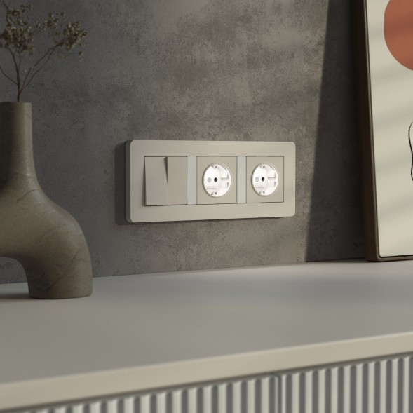 Розетка с подсветкой (айвори матовый) Werkel W1171462