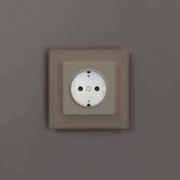 Розетка с подсветкой (айвори матовый) Werkel W1171462