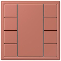 Кнопочный модуль КNX Jung Les Couleurs® Le Corbusier terre sienne brique F 50 с четырьмя парами кнопок LC504TSA32121