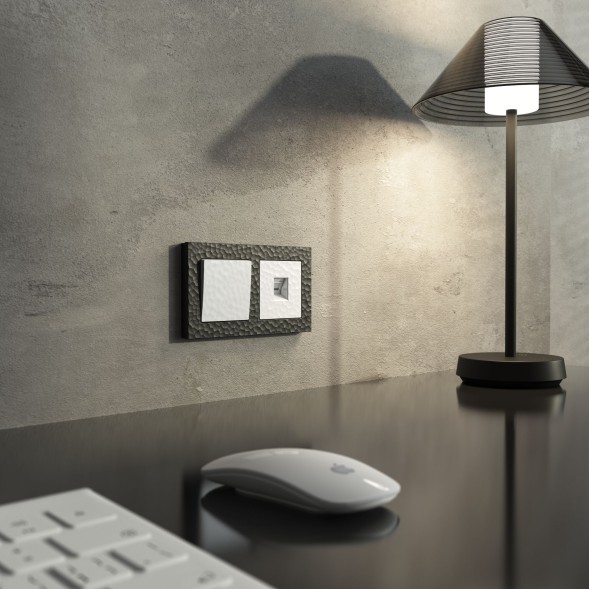 Выключатель одноклавишный проходной (Hammer белый) Werkel W1212001