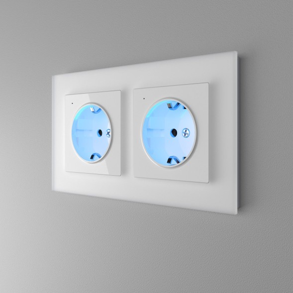 Рамка из стекла на 2 поста Favorit белый матовый Werkel W0021105