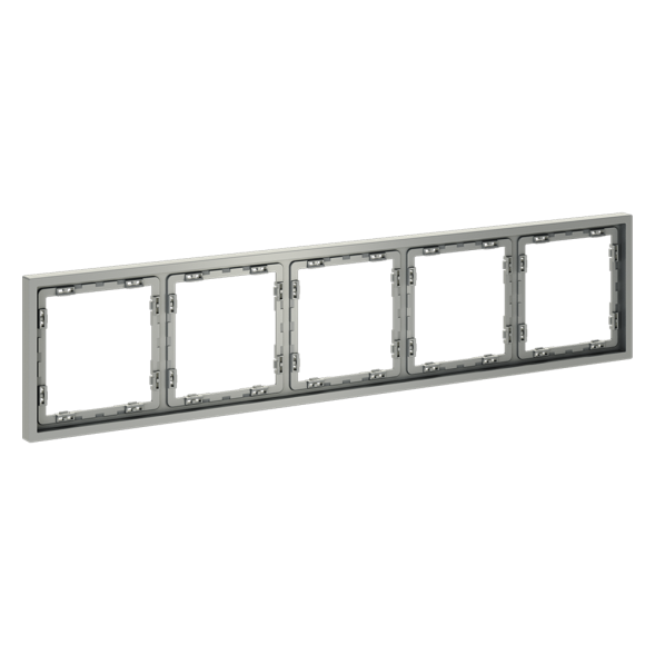 Рамка пластиковая VOLTUM S70 на 5 постов, (сталь)