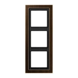 Рамка Jung LS Design Античная латунь 3 поста MED2983AT