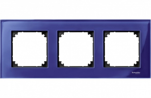 Рамка Merten M-Elegance Сапфир 3 поста MTN4030-3278