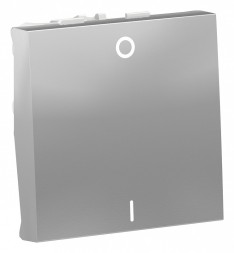Выключатель Schneider Electric Unica Modular Алюминий двухполюс, 1-клавиш, сх. 2 16 AX, 250 В, 2 модуля NU326230