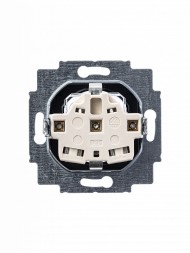 Розетка ABB Levit сталь / дымчатый чёрный с заземлением со шторками 16А 2CHH203457A6069 5520H-A03457 69W