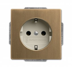 Розетка ABB Династия Латунь античная белая роспись SCHUKO 16А 250В с защитными шторками винтовые клеммы 2CKA002011A6245 23 EUCKS-848-507