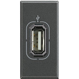 USB разъем Bticino Axolute Антрацит HS4285