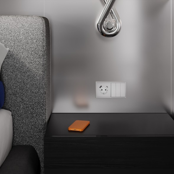 Клавиши для выключателя/переключателя трехклавишного, S70 (серый)