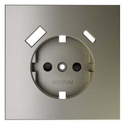 Накладка для розетки с заземлением и защитными шторками, с USB A+C, S70 (шелк)