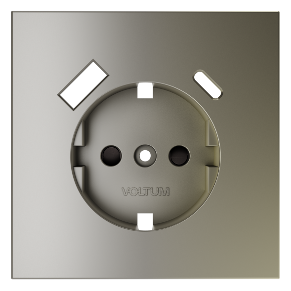 Накладка для розетки с заземлением и защитными шторками, с USB A+C, S70 (шелк)