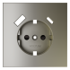 Накладка для розетки с заземлением и защитными шторками, с USB A+C, S70 (шелк)