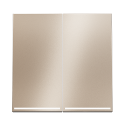 Клавиши для выключателя/переключателя двухклавишного с подсветкой, S70 Metal (платина)