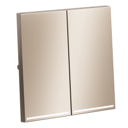 Клавиши для выключателя/переключателя двухклавишного с подсветкой, S70 Metal (платина)