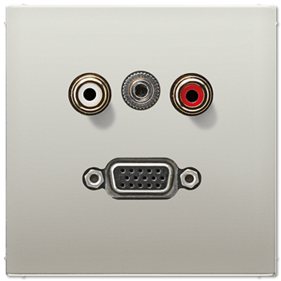 Плата Jung SL серия гнезда VGA, мини джек 3,5, Cinch audio MAES1072