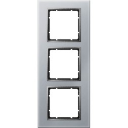 Рамка Berker B.7 Алюминий стекло 3 поста вертикальная 10136414
