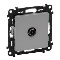 Розетка ТВ Legrand Valena Life Алюминий c топологией &quot;звезда&quot; 0-2400 МГц. С лицевой панелью 753651