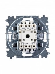 Переключатель ABB Levit сталь / дымчатый чёрный перекрёстный одноклавишный 2CHH590745A6069 3559H-A07445 69W