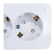Розетка 4-м Schneider Electric ОП BLANCA 16А 250В защитные шторки, с заземлением Белая Blanca BLNRA011411