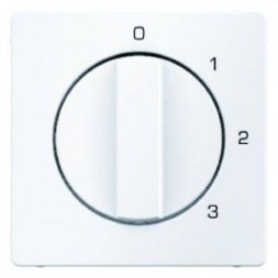 Центральная панель Berker R.1 Berker Q.1 полярная белизна с эффектом бархата, с вращающейся ручкой для 3-уровневого выключателя с 0-положением 10966089