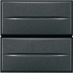 Кнопка Bticino Axolute Антрацит двойная 1Р (NO) + 1Р (NO) 10 А 250 В~ – 2 модуля HS4036/2